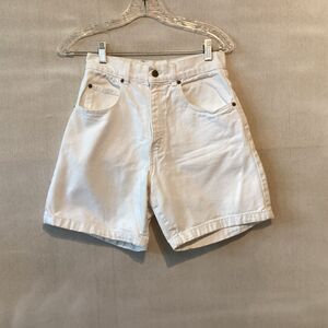 bolero jean shorts white vintage high waisted 7/8